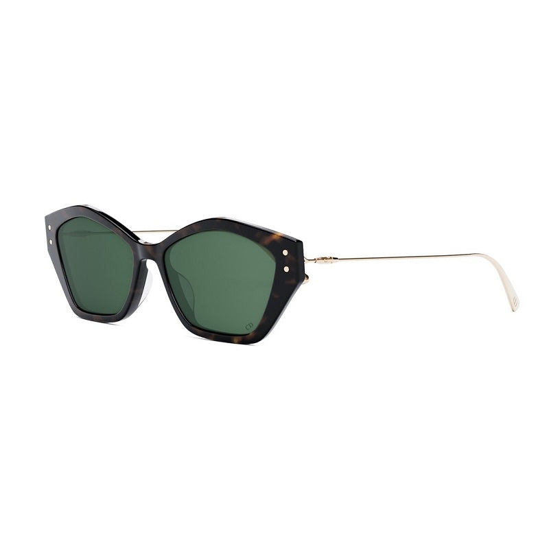 Dior MISSDIORS1U 22C0 Shiny Dark Havana/Gold/Green 56mm