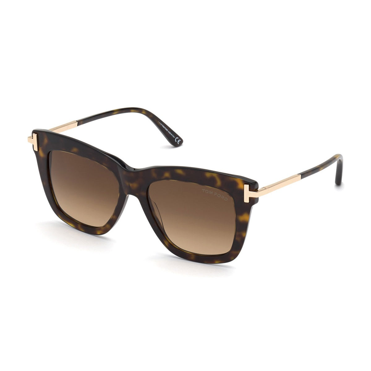 Tom Ford FT0822 52F Dark Havana with Rose Gold/Gradient Brown 52mm