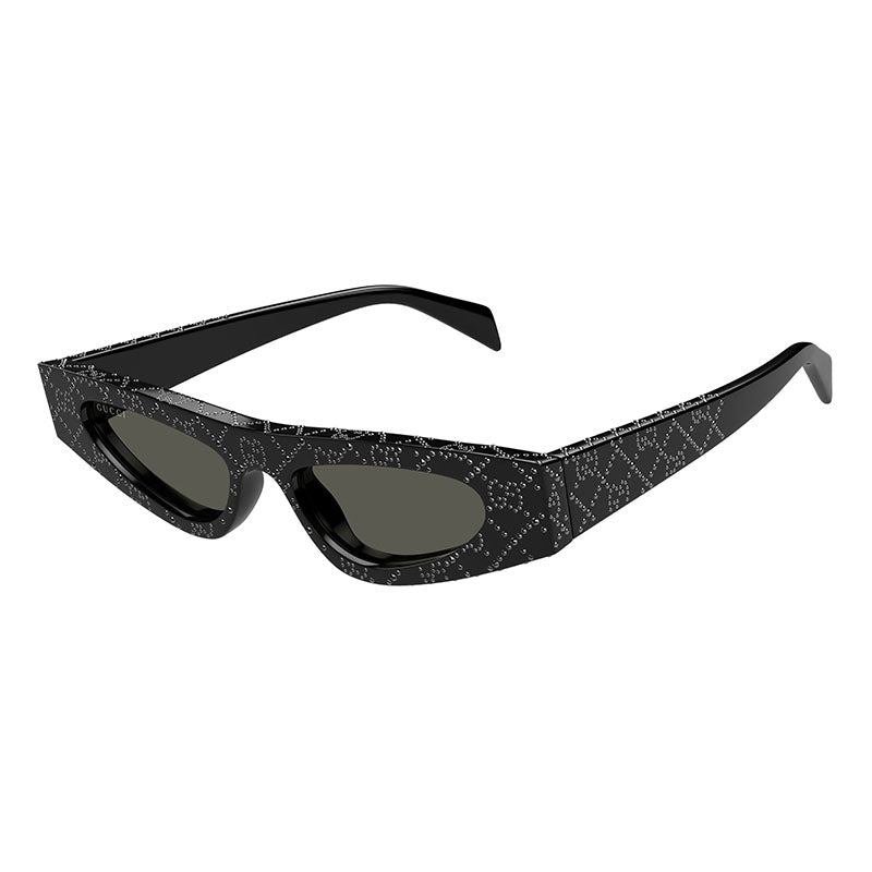 Gucci GG1779S 010 Cat Eye Sunglasses - Black with Metal Stud Detail\\Grey New Gucci GG1779S 010 Black with Metal Stud Detail/Grey 51  main image 2