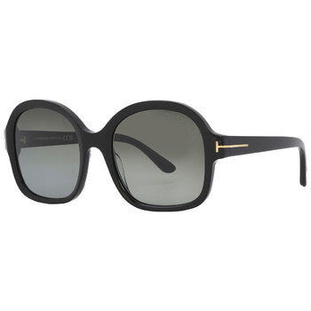 Tom Ford Tom Ford Hanley Smoke Gradient Square Ladies Sunglasses FT1034 01B 57