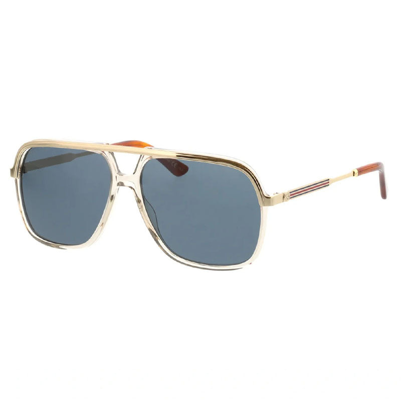 Gucci GG0200S 004 Transparent Brown/Gold/Blue