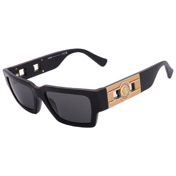 Versace Versace Dark Grey Rectangular Men's Sunglasses VE4459 GB1/87 54