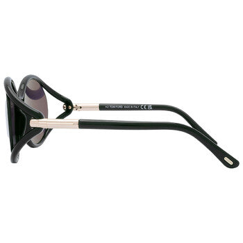 Tom Ford Tom Ford Melody Smoke Oval Ladies Sunglasses FT1090 01A 59