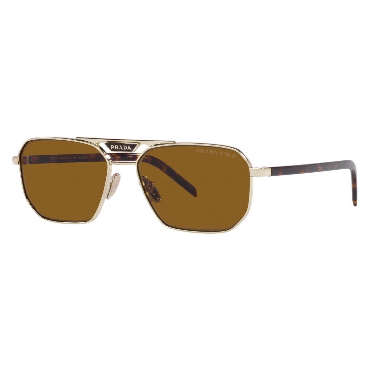 Prada PR58YS ZVN5Y1 Pale Gold/Dark Brown Polarized