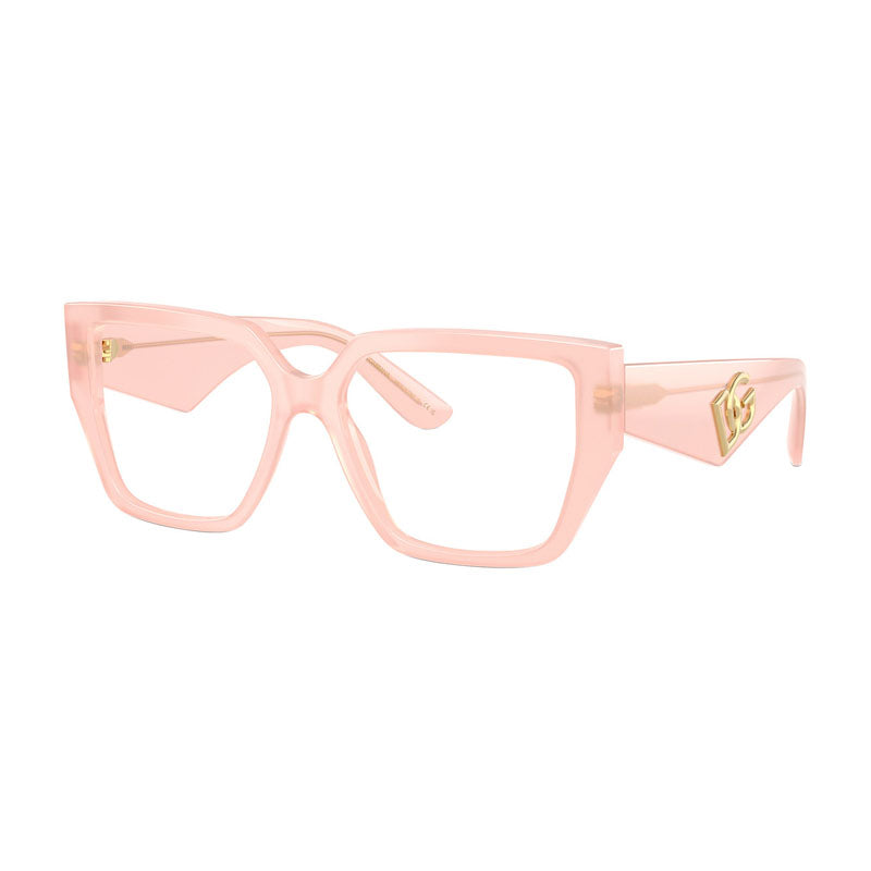 Dolce & Gabbana DG3373 3384 Opal Pink/Clear Demo Lens 53mm
