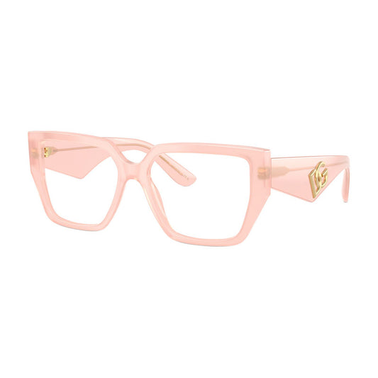 Dolce & Gabbana DG3373 3384 Opal Pink/Clear Demo Lens 53mm