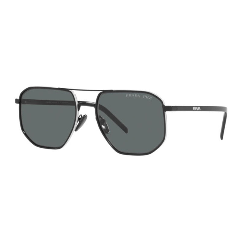 Prada PR59YS 1AB5Z1 Black/Polarized Dark Grey