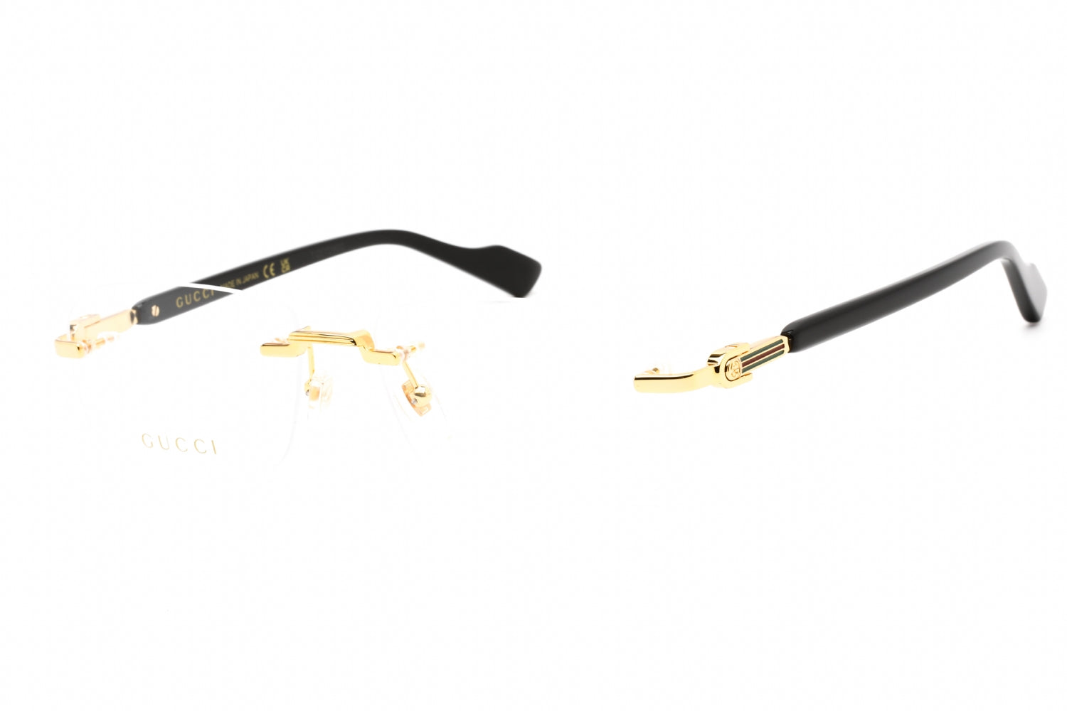 GUCCI 長方形フレムメカネ GG1221O 001 Gucci GG1221O 001 Gold Eyeglasses for Man – LookerOnline