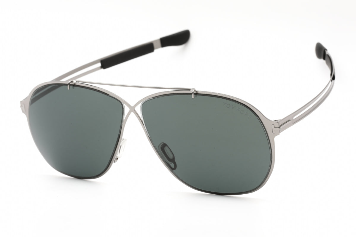 Tom Ford FT0829 14V Shiny Light Ruthenium/Blue 61mm