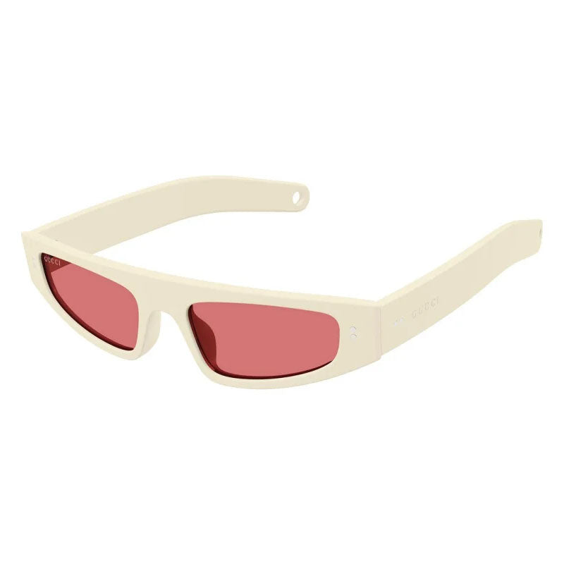 Gucci GG1634S 005 Shiny Ivory/Red – Sugee Lux - Luxury Shades display picture 2