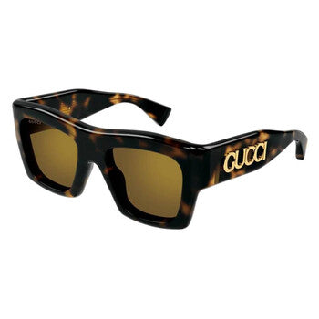 Gucci Gucci Brown with Light Gold Mirror Square Ladies Sunglasses GG1772S 007 52