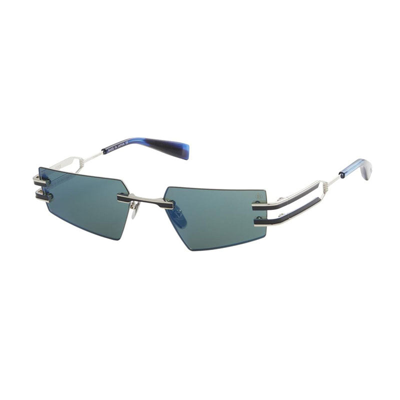 Balmain FIXE BPS-123 E Silver/Navy Enamel/Blue Swirl Deep Blue Mirror AR