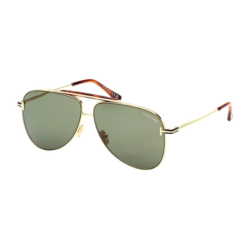 Tom Ford FT1018 30N Shiny Deep Gold Havana/Green 60mm