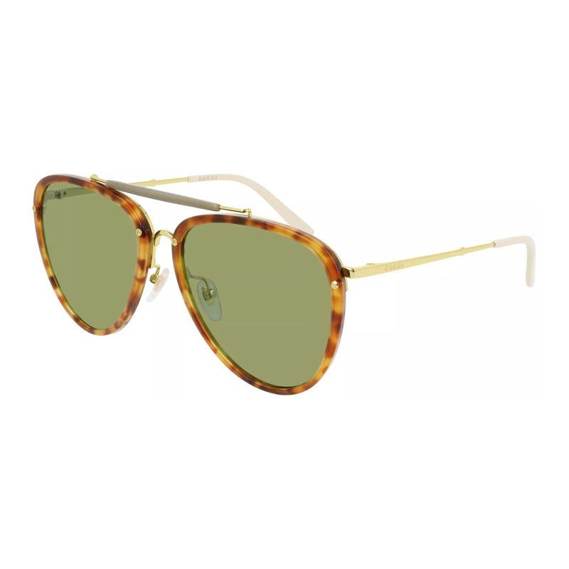 Gucci GG0672S 003 Havana/Gold/Green