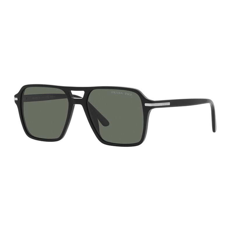 Prada PR20YS 1AB03R Black/Polarized Green 55mm