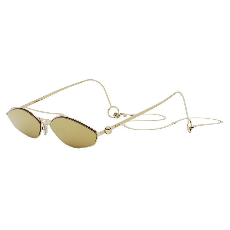 Fendi FE40114U-Y 30G Gold with Golden Chain/Brown with Gold Mirror 57mm