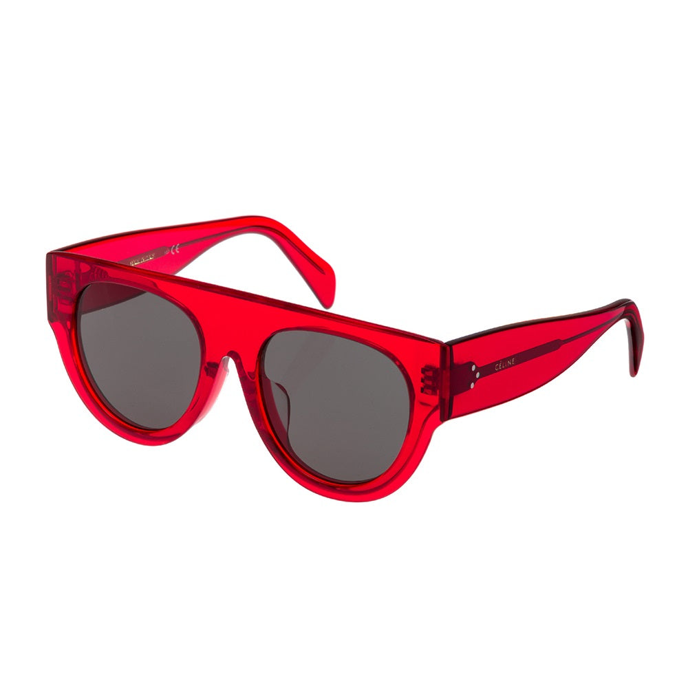 Celine CL40012F 66N Red Transparent/Green 52mm