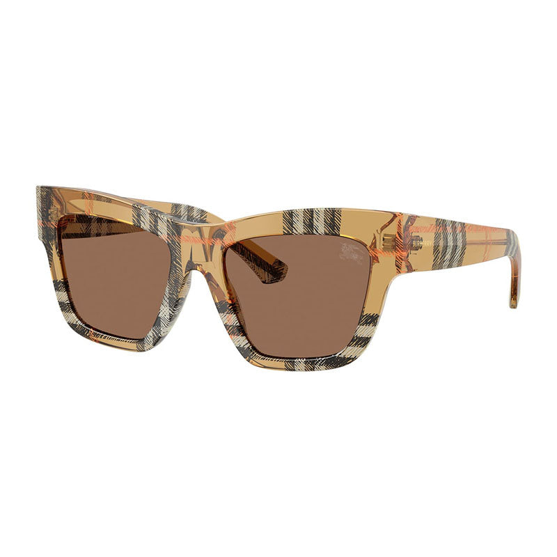 Burberry BE444941 4146/73 Check Sand/Dark Grey 53mm
