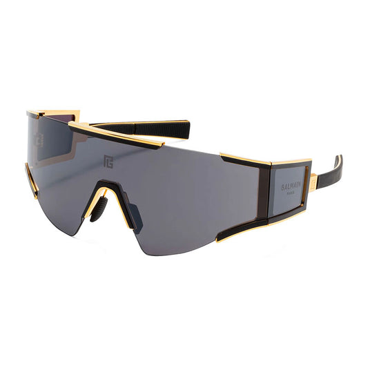 Balmain FLECHE BPS-138 A Gold/Black Enamel/Matte Black AR/Dark Grey Black Flash Mirror