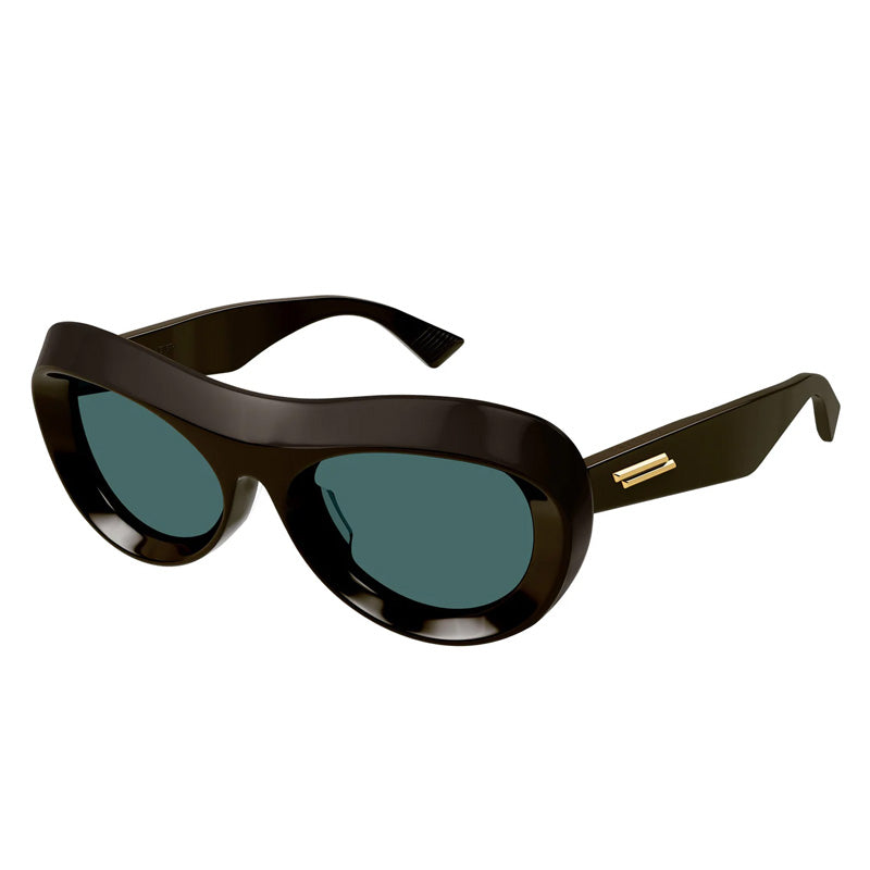 Bottega Veneta BV1284S 004 Fondant Brown/Teal 54mm