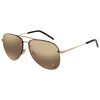 Saint Laurent Saint Laurent Bronze Mirror Pilot Unisex Sunglasses SL CLASSIC 11 M 004 59