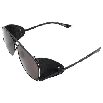 Saint Laurent Saint Laurent Black Pilot Men's Sunglasses SL 653 LEON LEATHER SPOILER 002 59