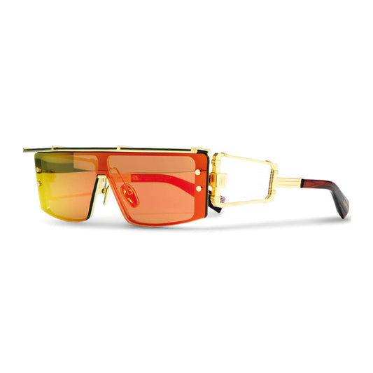 Balmain WONDER BOY III BPS-127 C Gold/Red Swirl/Dark Brown Red Mirror AR