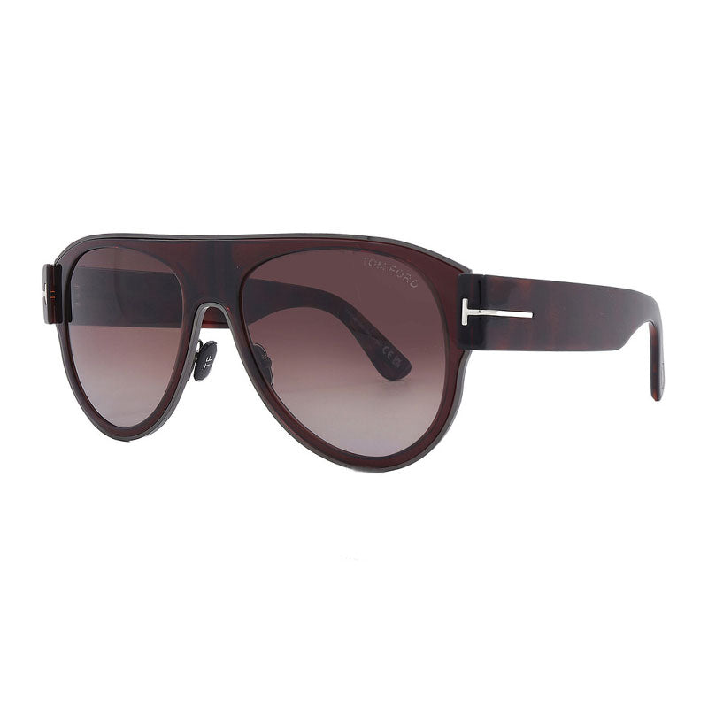 Tom Ford FT1074 48T Shiny Dark Brown/Gradient Bordeaux