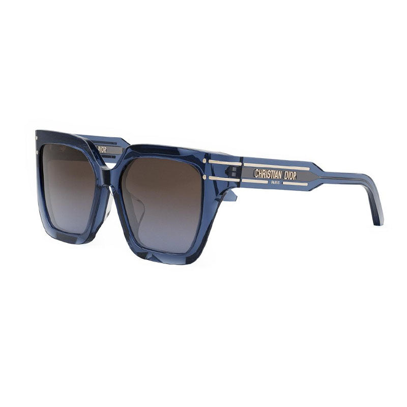 Dior DIORSIGNATURE S10F S10F Shiny Transparent Blue/Bordeaux Gradient 55mm