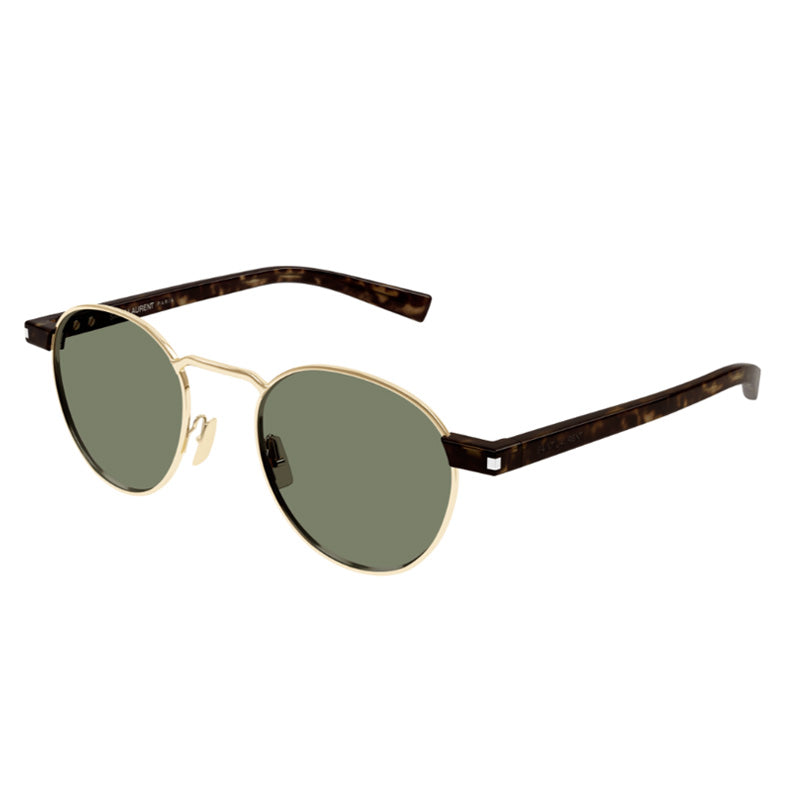Saint Laurent SL707 002 Gold and Havana/Green – Sugee Lux  display picture 1