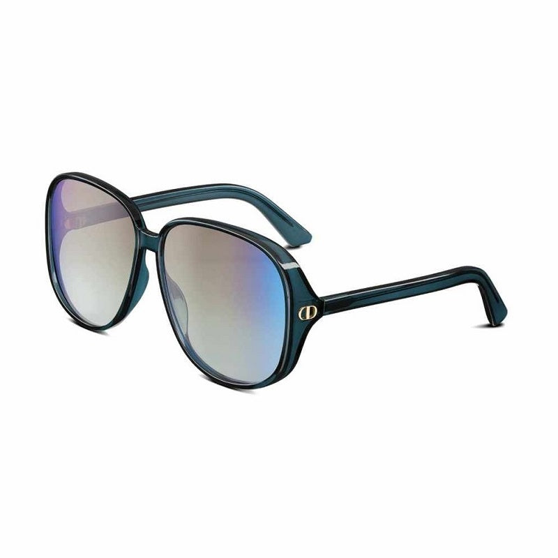 Dior DDOLL S1U 30C6 Translucent Blue/Khaki Gradient Blue Mirrored Flash 63mm