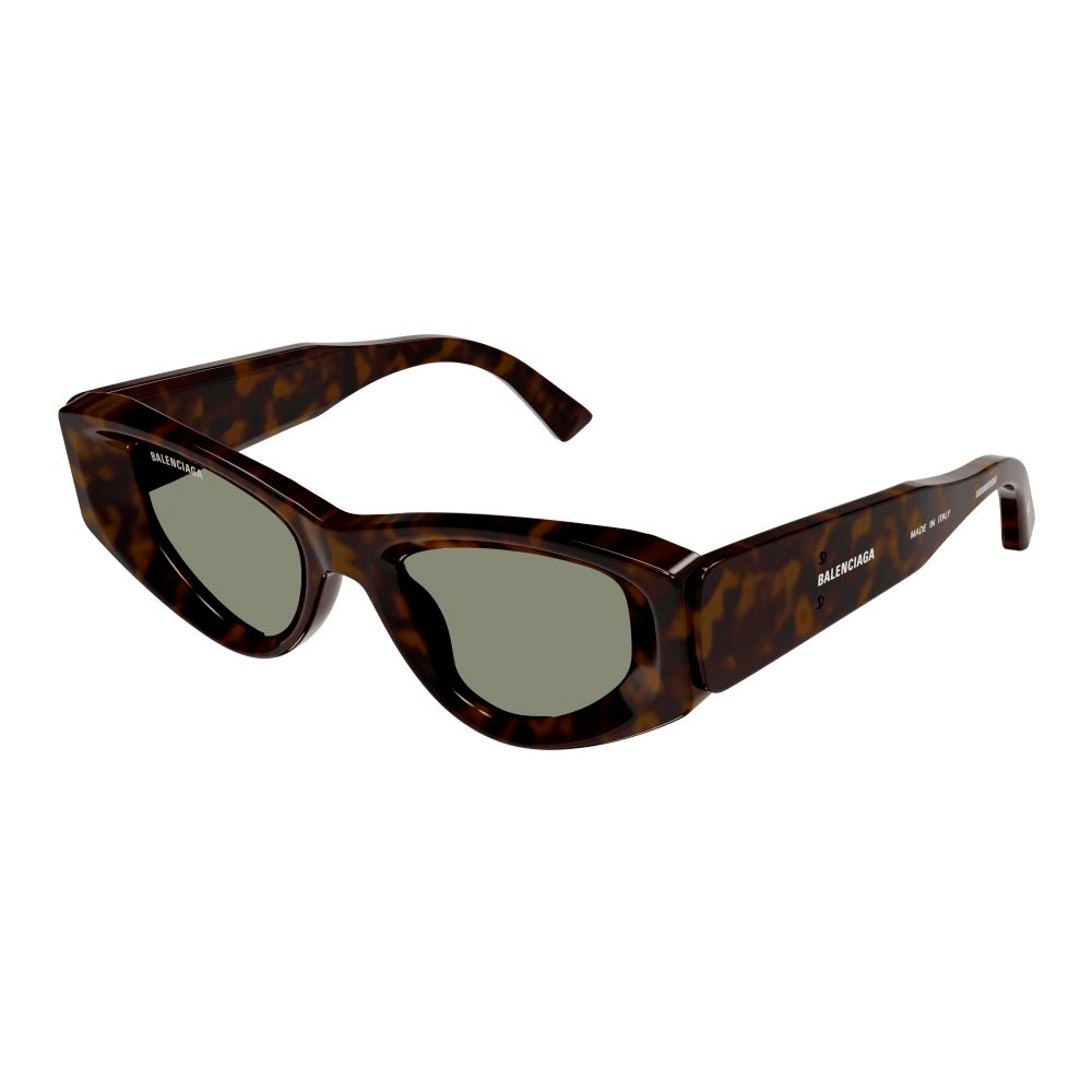 Balenciaga BB0243S 002 Havana/Green 48mm