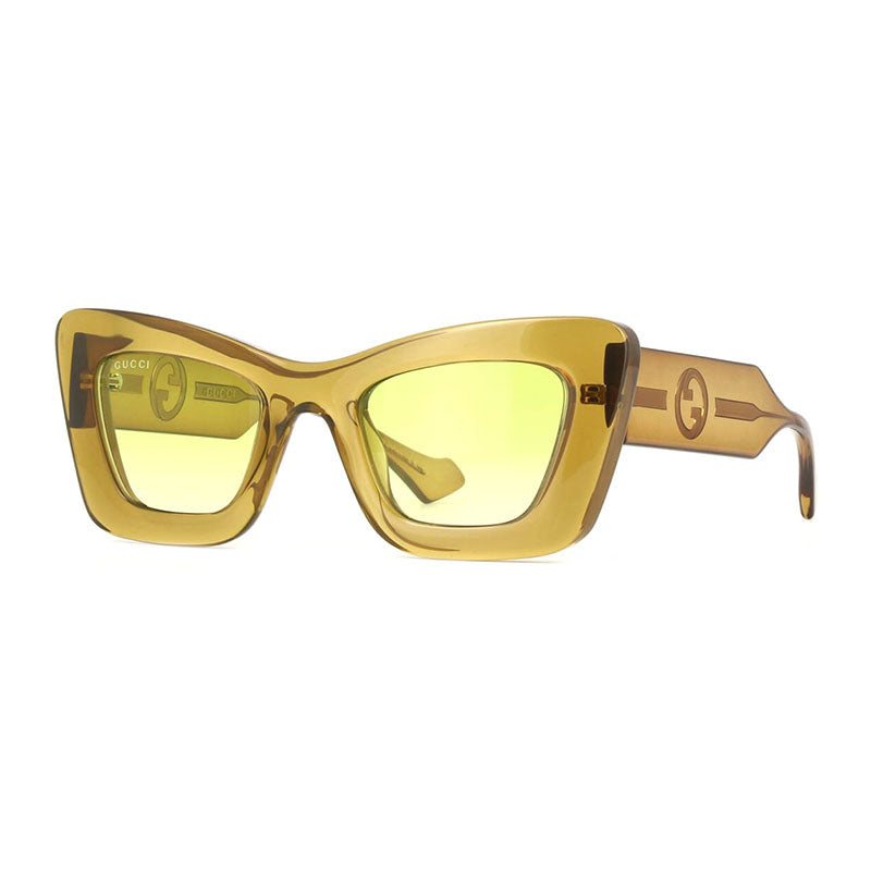 Gucci GG1552S 004 Shiny Transparent Brown/Light Green Gradient