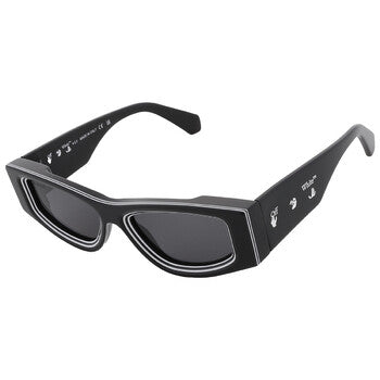 Off-White Off-White Andy Dark Grey Irregular Unisex Sunglasses OERI047 1007 53