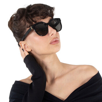 Saint Laurent Saint Laurent Grey Round Ladies Sunglasses SL M29 003 52