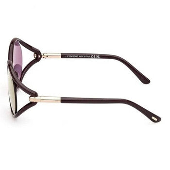 Tom Ford Tom Ford Melody Brown Mirror Oval Ladies Sunglasses FT1090 48Z 59