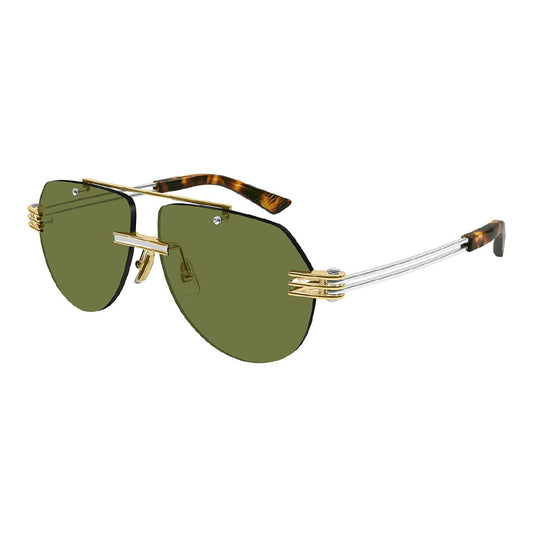 Bottega Veneta BV1342S 003 Gold/Silver/Green
