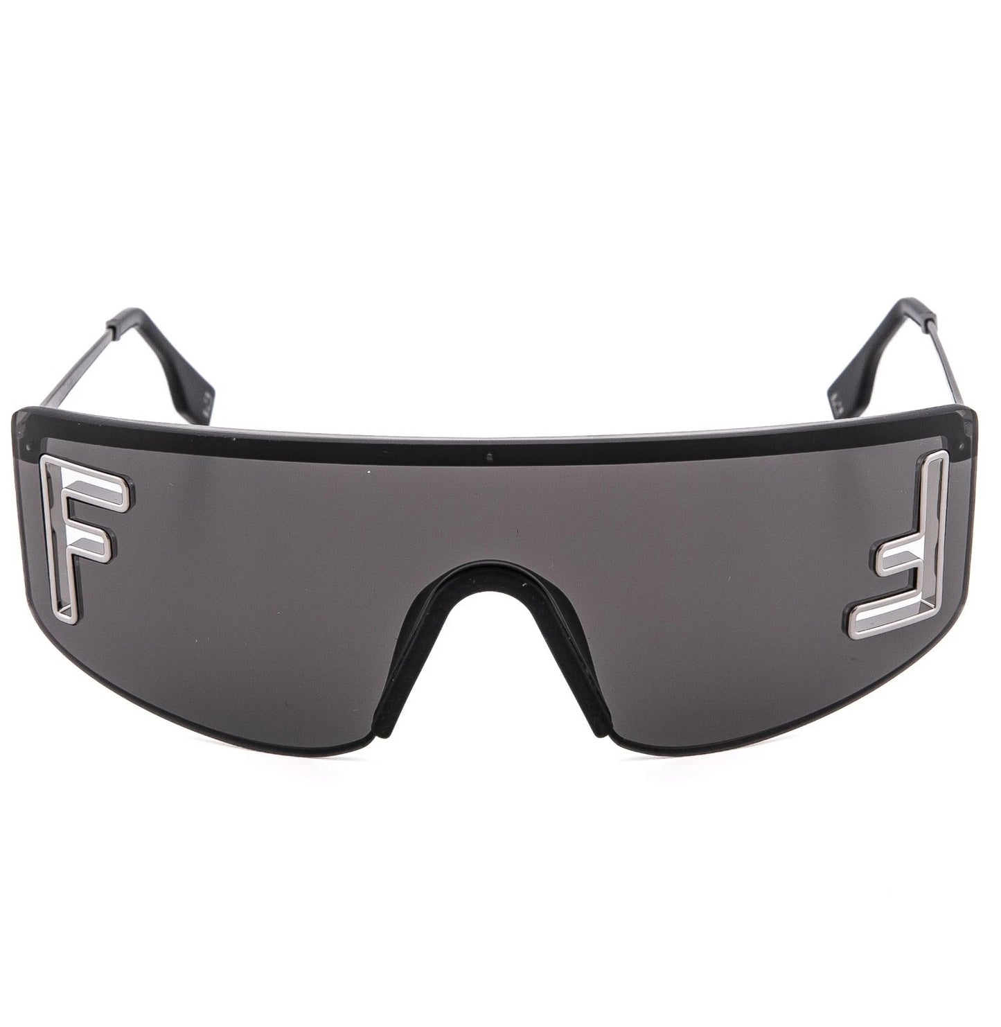 Fendi FENDI-FE40168U-14A-00 SHINY LIGHT RUTHENIUM / SMOKE 00MM FENDI SUNGLASSES
