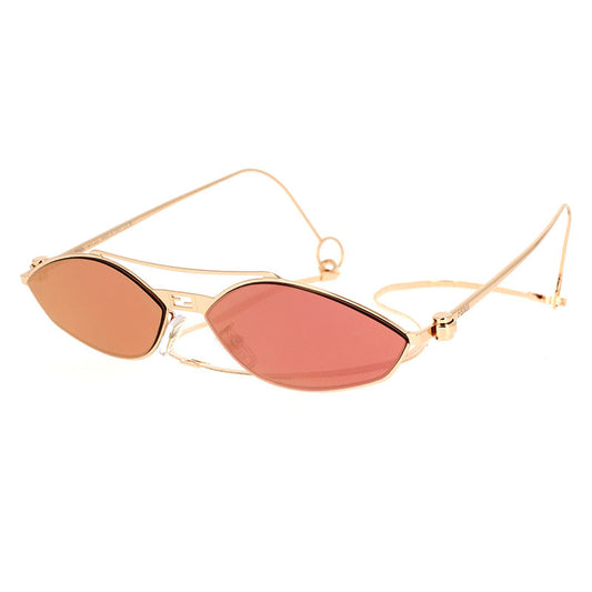 Fendi FE40114U-Y 33U Red Gold with Golden Chain/Bordeaux with Rose Mirror