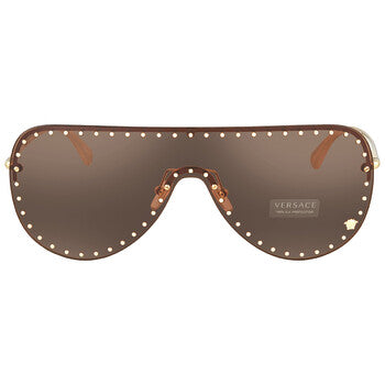 Versace Versace Dark Brown Shield Ladies Sunglasses VE2230B 125273 45