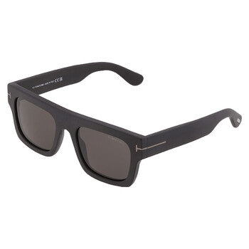 Tom Ford Tom Ford Fausto Smoke Browline Men's Sunglasses FT0711-N 02A 53