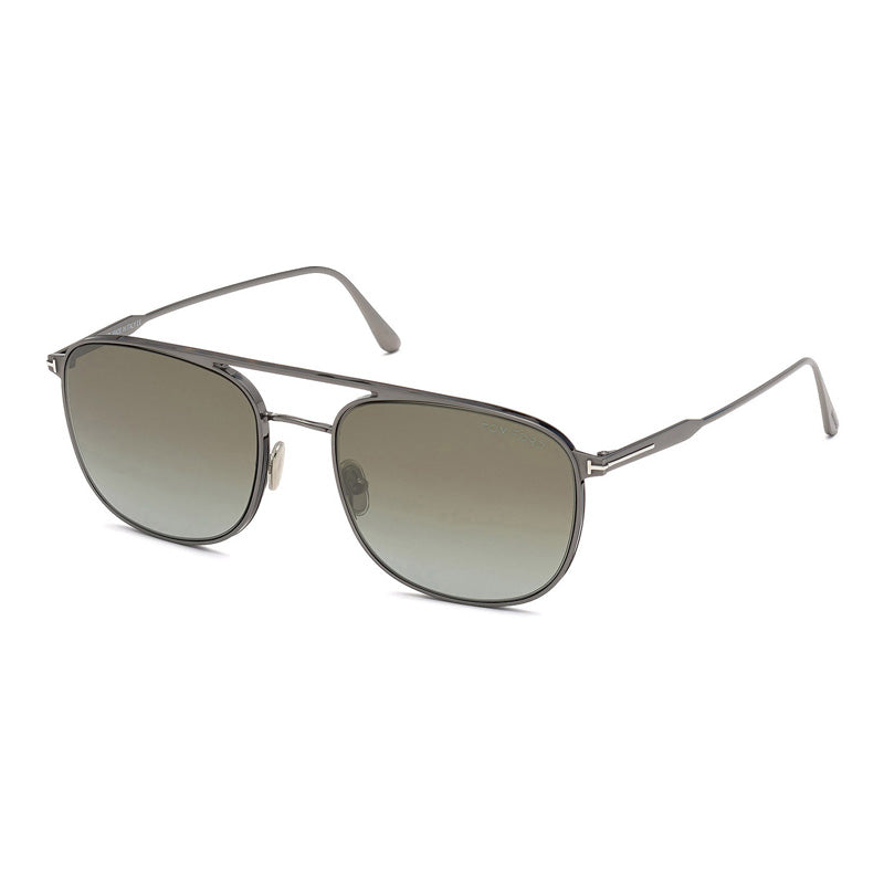 Tom Ford FT0827 12Q Dark Ruthenium/Brown Gradient Mirror 56mm