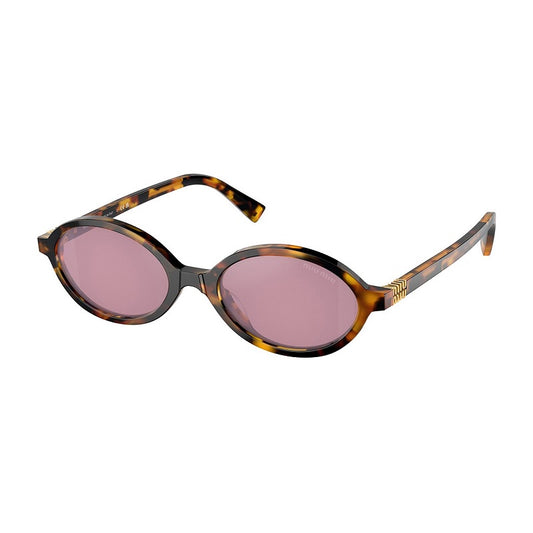 Miu Miu MU04ZSF VAU50D Honey Havana/Dark Pink Mirror Silver Internal