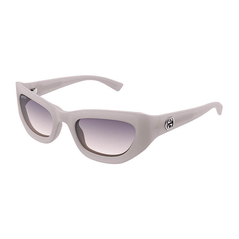 Gucci GG1784S 005 Matte Milky Light Grey/Smoke Gradient