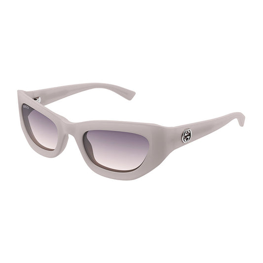 Gucci GG1784S 005 Matte Milky Light Grey/Smoke Gradient