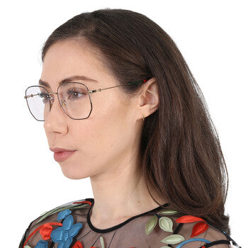 Gucci Gucci Demo Geometric Ladies Eyeglasses GG0396O 001 56