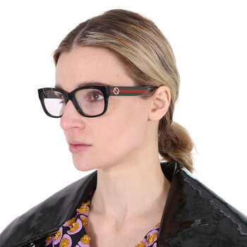 Gucci Gucci Demo Rectangular Ladies Eyeglasses GG0278O 011 55