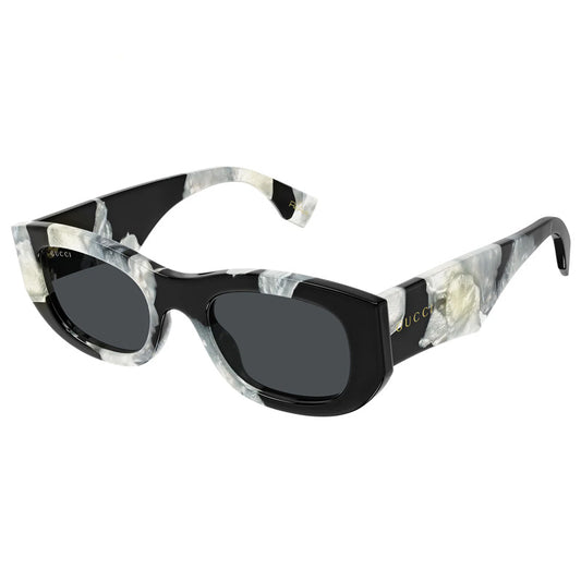 Gucci GG1627S 002 Black and White Mop Havana/Grey