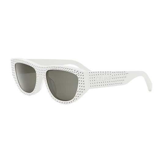 Celine CL4278US 25A Ivory with Crystal Stud Detail/Grey