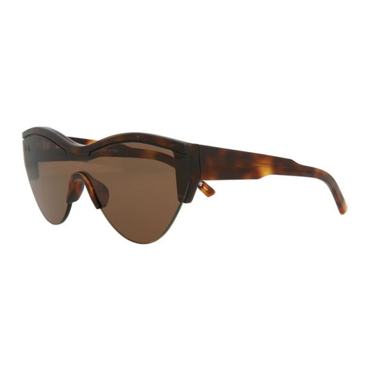 Balenciaga BB0004S 007 Shiny Medium Havana/Brown 99mm